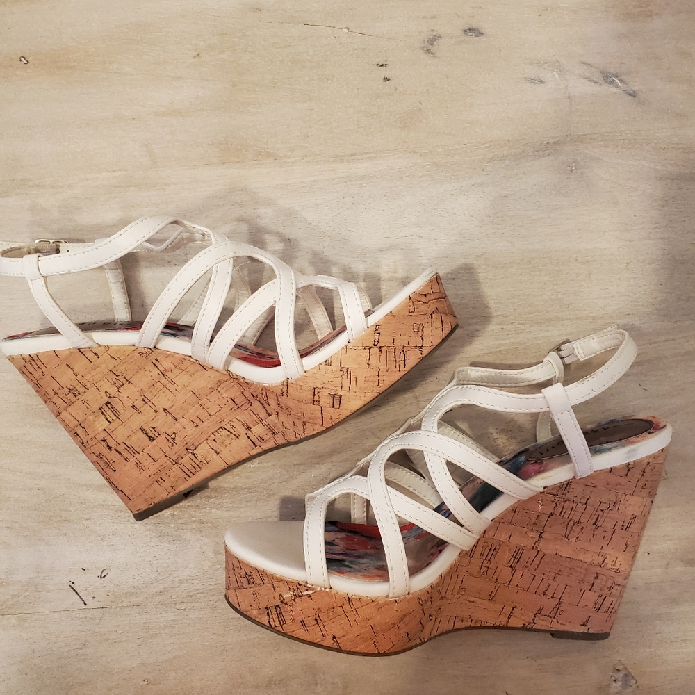 White Madden Girl Summer wedges
